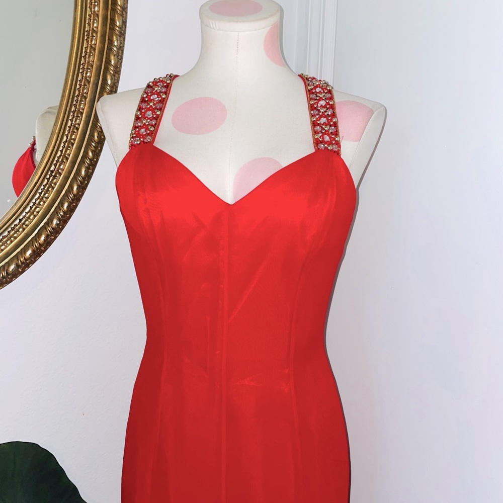 Vintage Niteline Della Roufogali Red Dress Sz 4